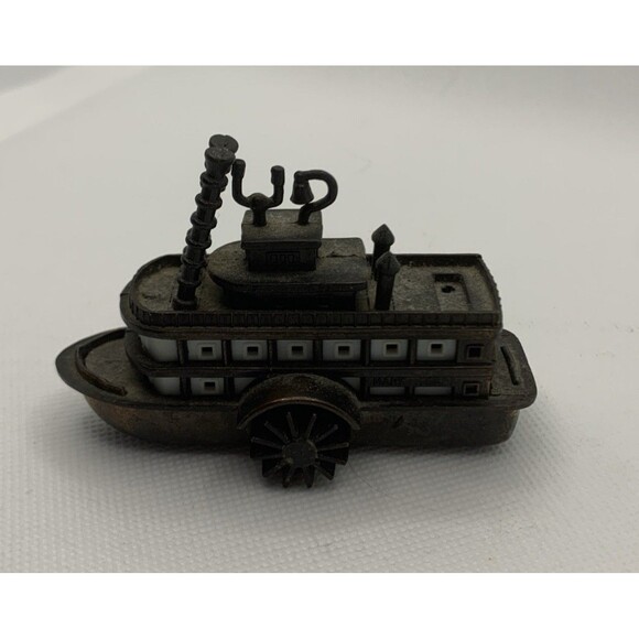 Vtg Die Cast Mark Twain RIVER BOAT Miniature Pencil Sharpener 3.5" - Picture 4 of 5